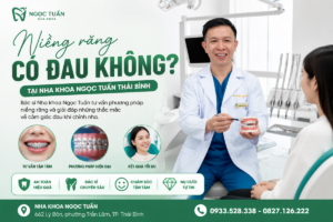 Hình ảnh bác sĩ Nha khoa Ngọc Tuấn Thái Bình tư vấn niềng răng, giải đáp niềng răng có đau không với phương pháp chỉnh nha hiện đại, an toàn và hiệu quả.