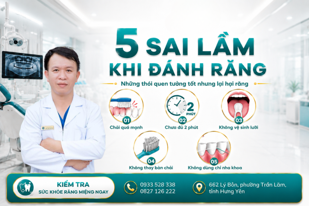 5 sai lầm khi đánh răng khiến răng nhanh hỏng | Nha khoa Ngọc Tuấn