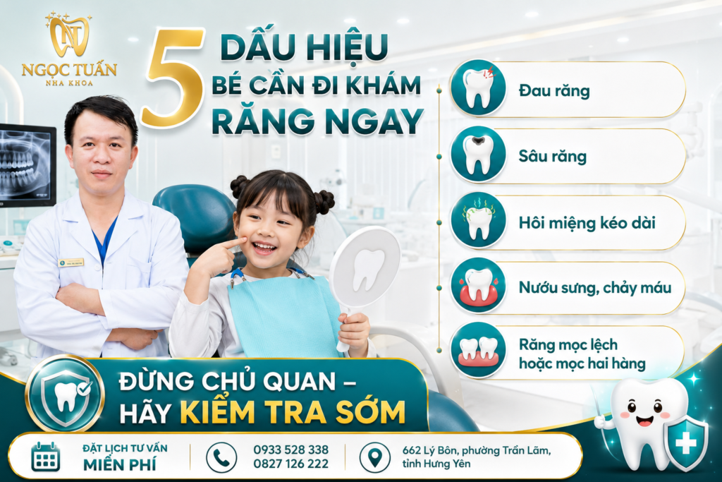 Những dấu hiệu trẻ cần được khám răng sớm.