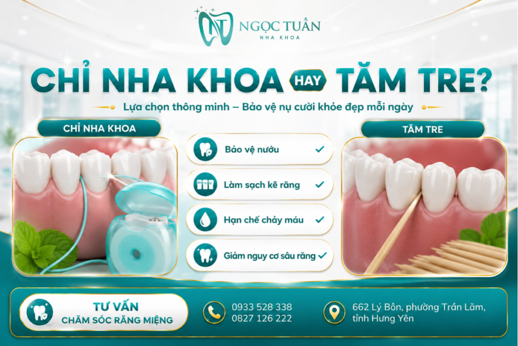 Chỉ nha khoa hay tăm tre? Nên chọn loại nào? | Nha khoa Ngọc Tuấn