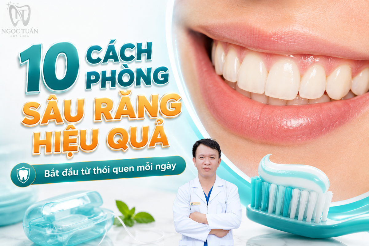 Cách phòng sâu răng hiệu quả bắt đầu từ đánh răng đúng cách, sử dụng fluoride, vệ sinh kẽ răng và kiểm soát đồ ngọt.