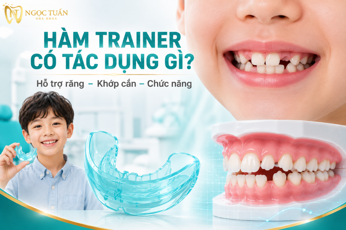 Hàm Trainer có thể hỗ trợ một số mục tiêu liên quan đến răng, khớp cắn và chức năng vùng miệng ở trẻ khi được sử dụng đúng chỉ định.