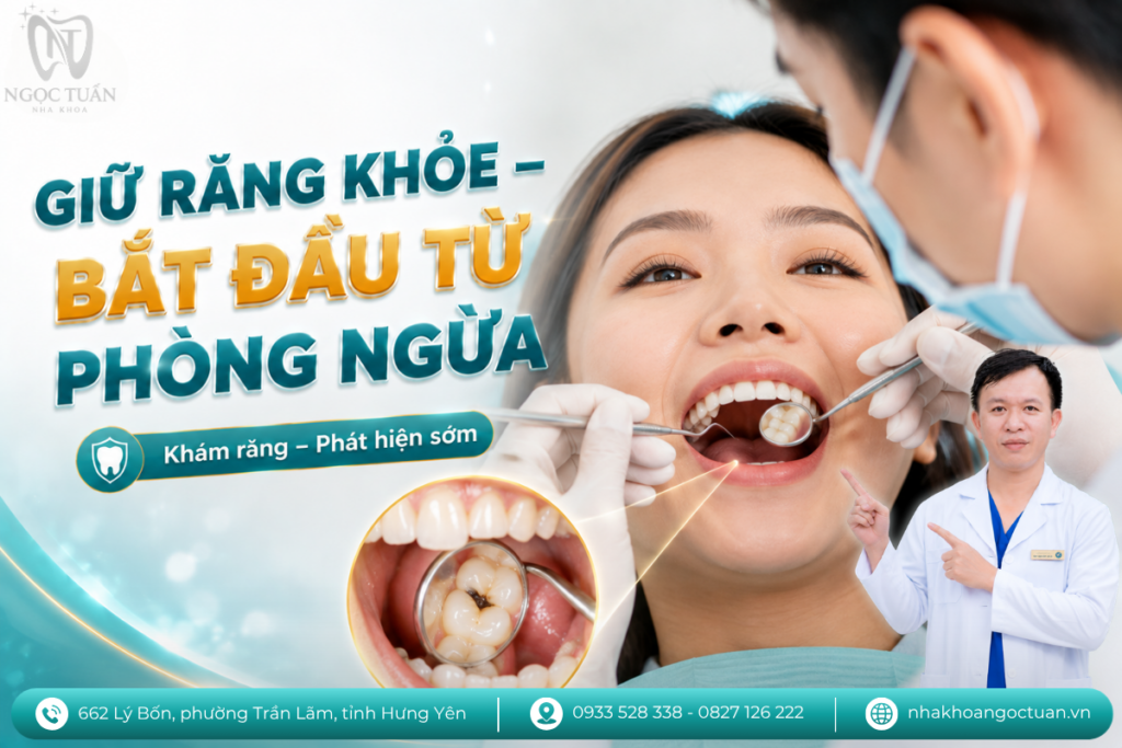 Kiểm tra răng định kỳ giúp phát hiện sâu răng từ giai đoạn sớm và có phương án bảo tồn mô răng phù hợp.