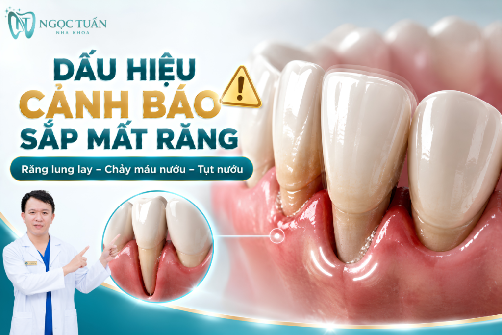 Răng lung lay, chảy máu nướu và tụt nướu có thể là những dấu hiệu cảnh báo mô nâng đỡ răng đang gặp vấn đề.