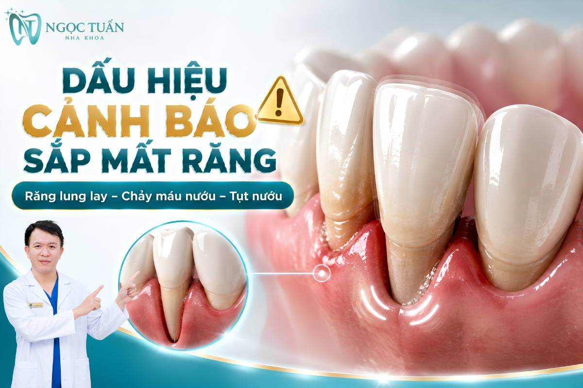 Răng lung lay, chảy máu nướu và tụt nướu có thể là những dấu hiệu cảnh báo mô nâng đỡ răng đang gặp vấn đề.