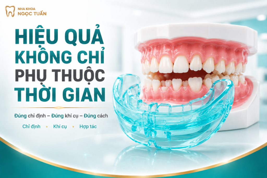 Hiệu quả của Trainer không chỉ phụ thuộc số tháng sử dụng mà còn liên quan đến chỉ định, loại khí cụ và khả năng hợp tác của trẻ.