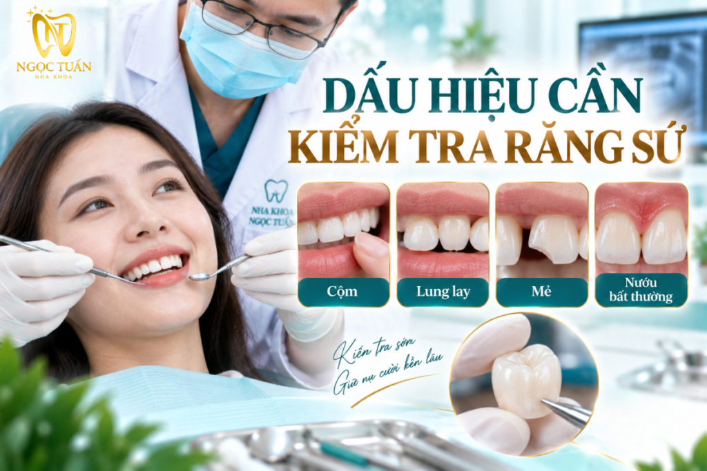 Những dấu hiệu bất thường cho thấy răng sứ cần được bác sĩ kiểm tra.