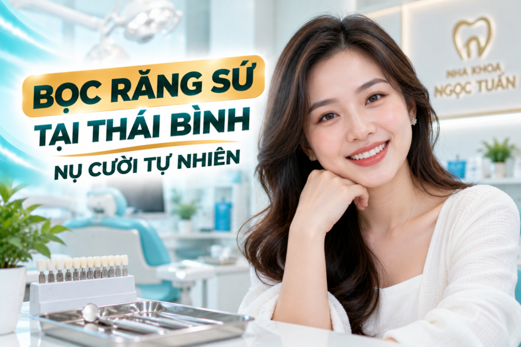 Bọc răng sứ tại Thái Bình giúp cải thiện thẩm mỹ và phục hồi chức năng răng trong những trường hợp phù hợp, hướng đến nụ cười hài hòa tự nhiên.