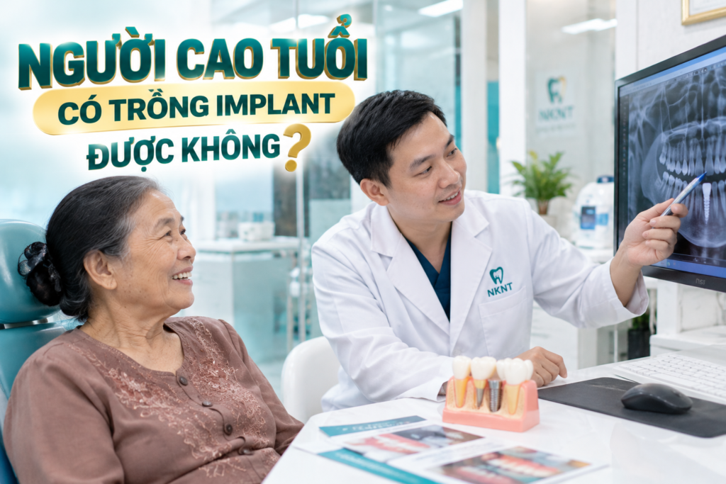 Người cao tuổi vẫn có thể được cân nhắc cấy Implant nếu sức khỏe toàn thân và tình trạng xương hàm phù hợp.