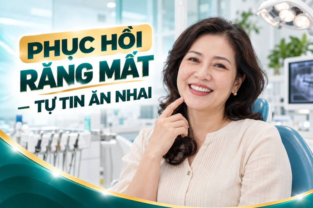 Phục hồi răng mất bằng Implant có thể cải thiện chức năng ăn nhai và thẩm mỹ khi được chỉ định, thực hiện và chăm sóc phù hợp.